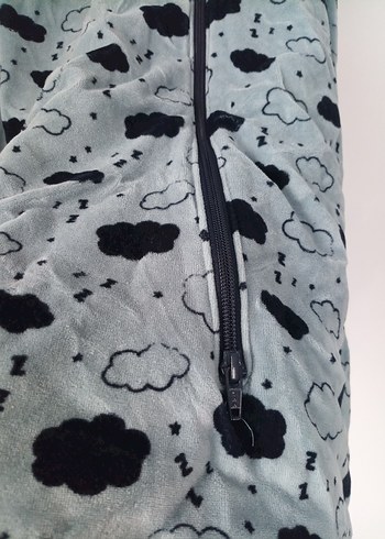 Kız Çocuk Gri Fermuarlı Kolsuz Uyku Tulumu - Görsel 3