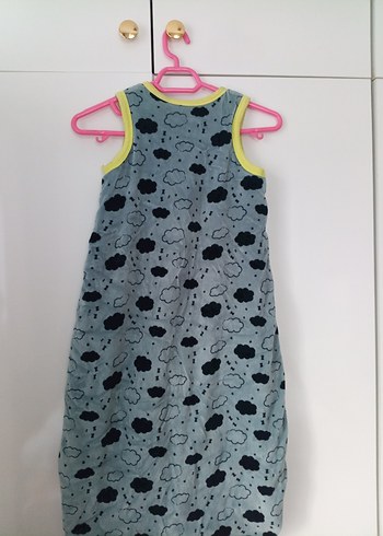 Kız Çocuk Gri Fermuarlı Kolsuz Uyku Tulumu - Görsel 2