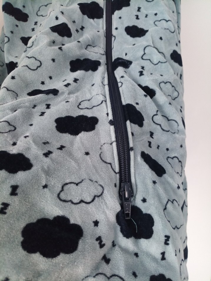 Kız Çocuk Gri Fermuarlı Kolsuz Uyku Tulumu - Görsel 3