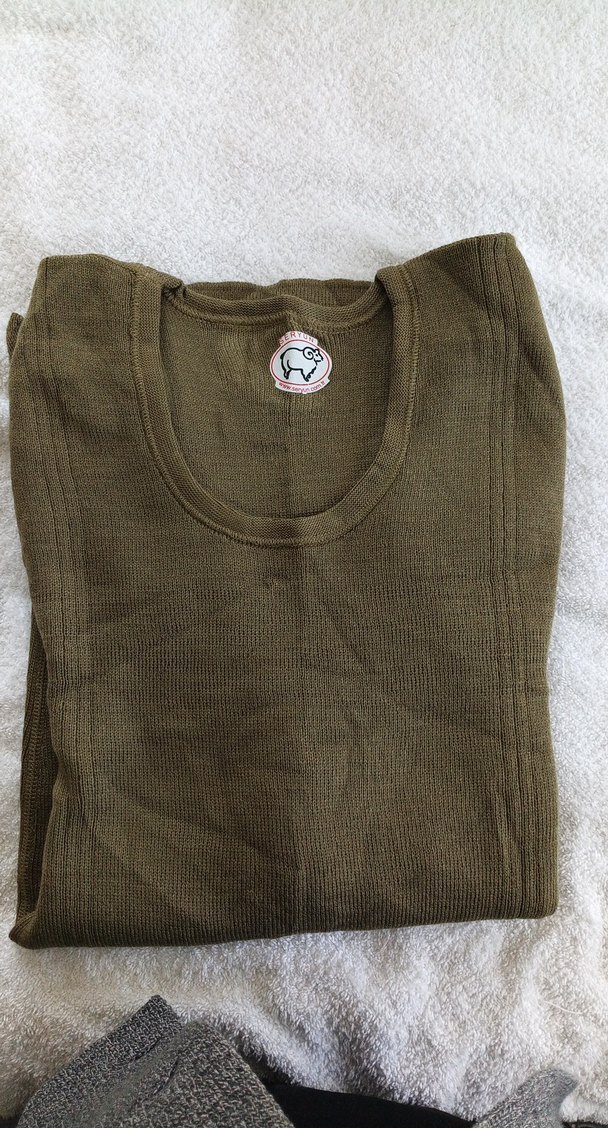 Erkek İçlik Haki Triko Pijama Takımı Uzun Kollu - Görsel 3