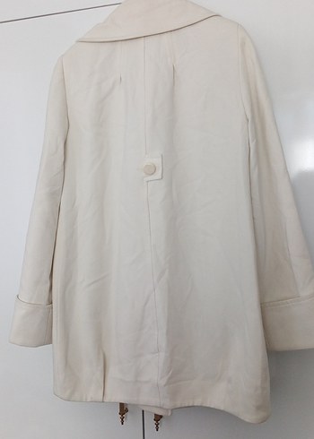 marks&spencer Düğmeli Ekru Kadın Kaban - Görsel 5