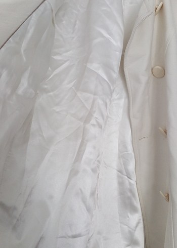 marks&spencer Düğmeli Ekru Kadın Kaban - Görsel 6