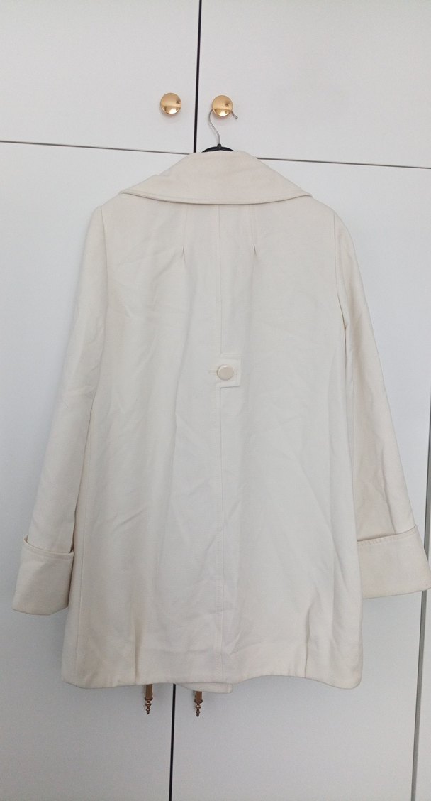 marks&spencer Düğmeli Ekru Kadın Kaban - Görsel 4