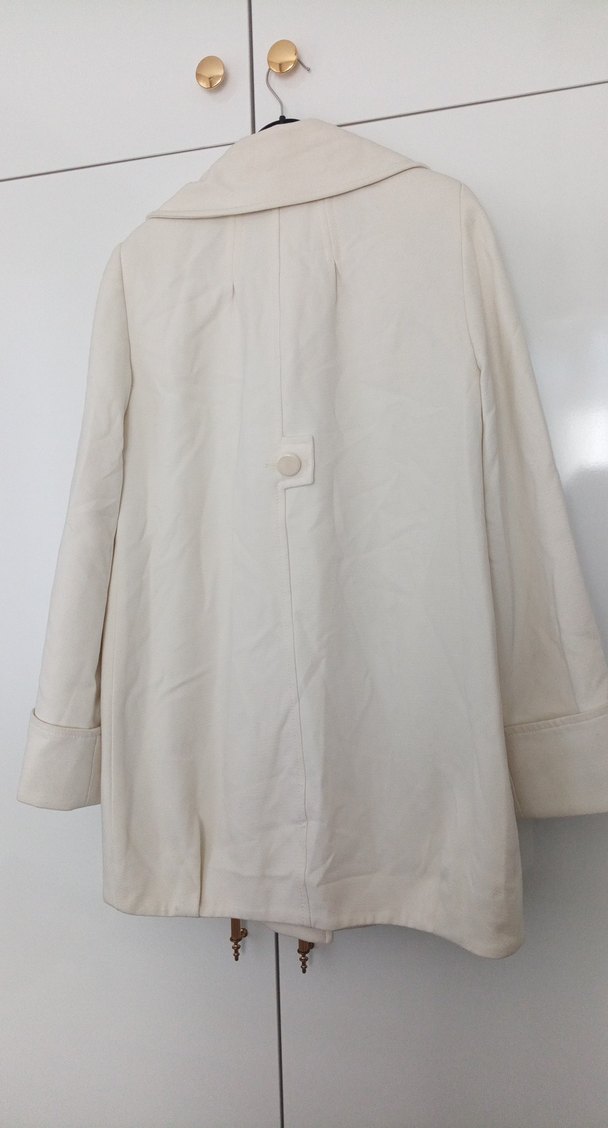 marks&spencer Düğmeli Ekru Kadın Kaban - Görsel 5
