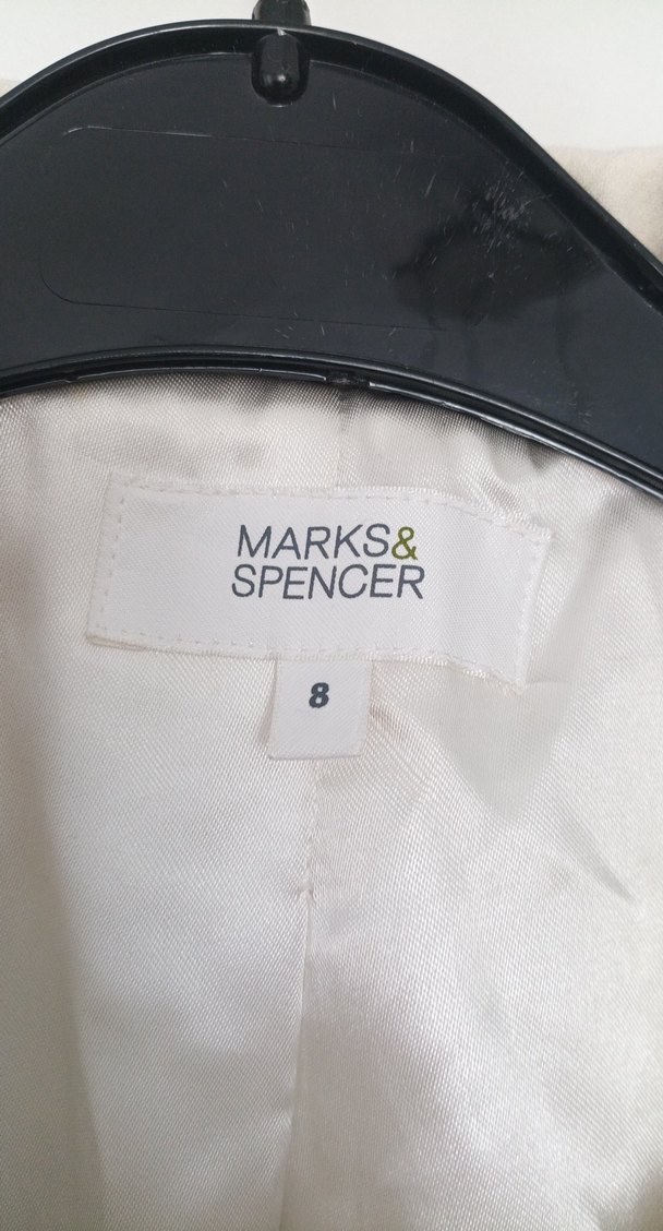marks&spencer Düğmeli Ekru Kadın Kaban - Görsel 3