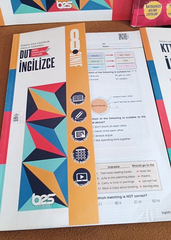 BES yayınlari 8. Sınıf İngilizce Soru Bankası Seti - Görsel 2