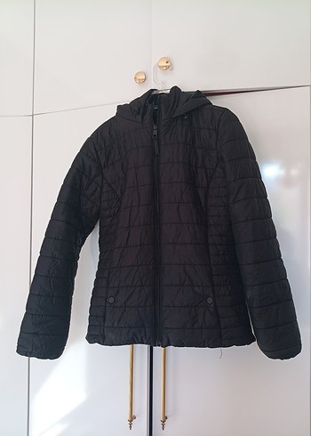 LC Waikiki Siyah Fermuarlı Kadın Mont - Görsel 2