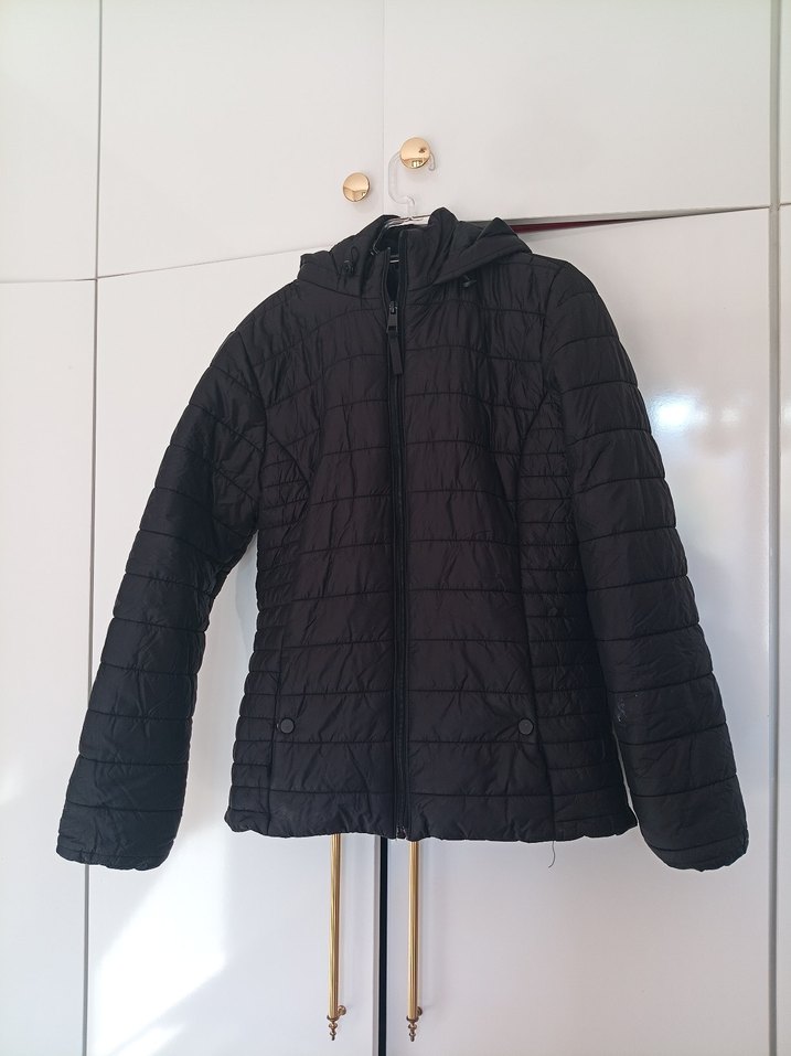 LC Waikiki Siyah Fermuarlı Kadın Mont - Görsel 2