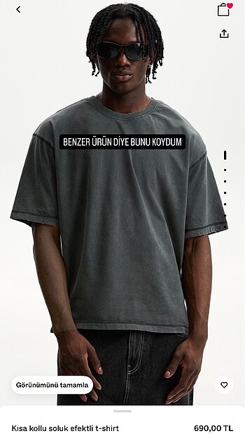 Bershka Eskitilmiş Model Tişört