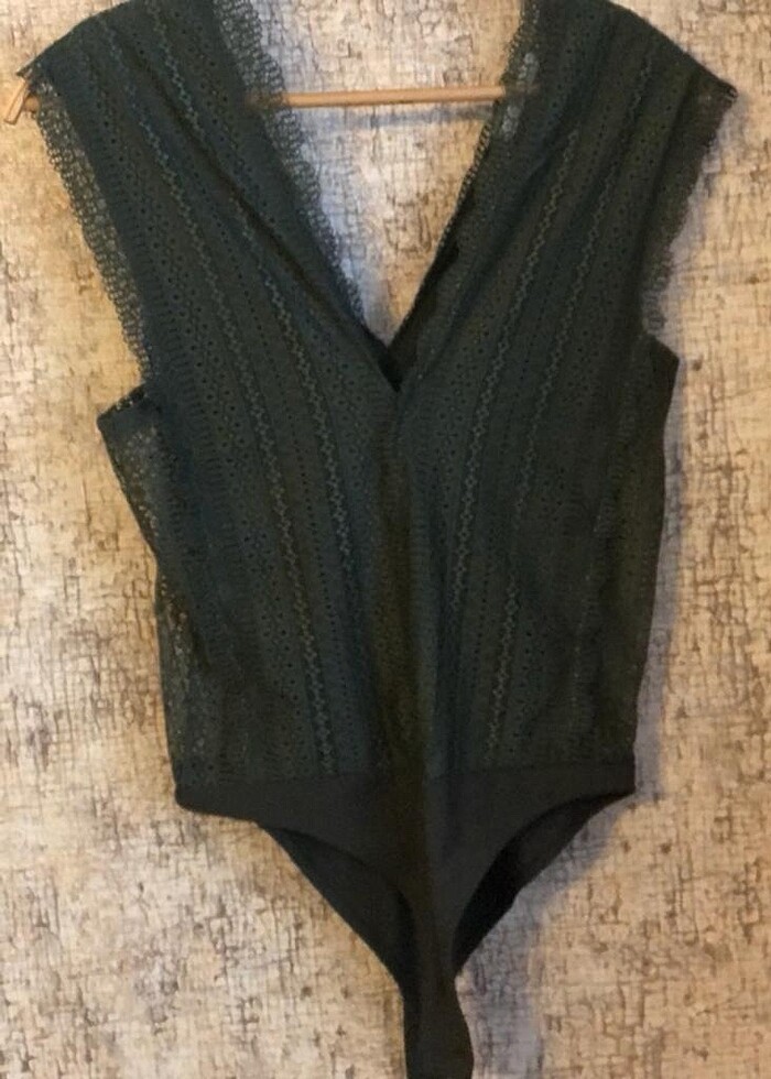 Çıtçıtlı dantelli bady suit - Görsel 5