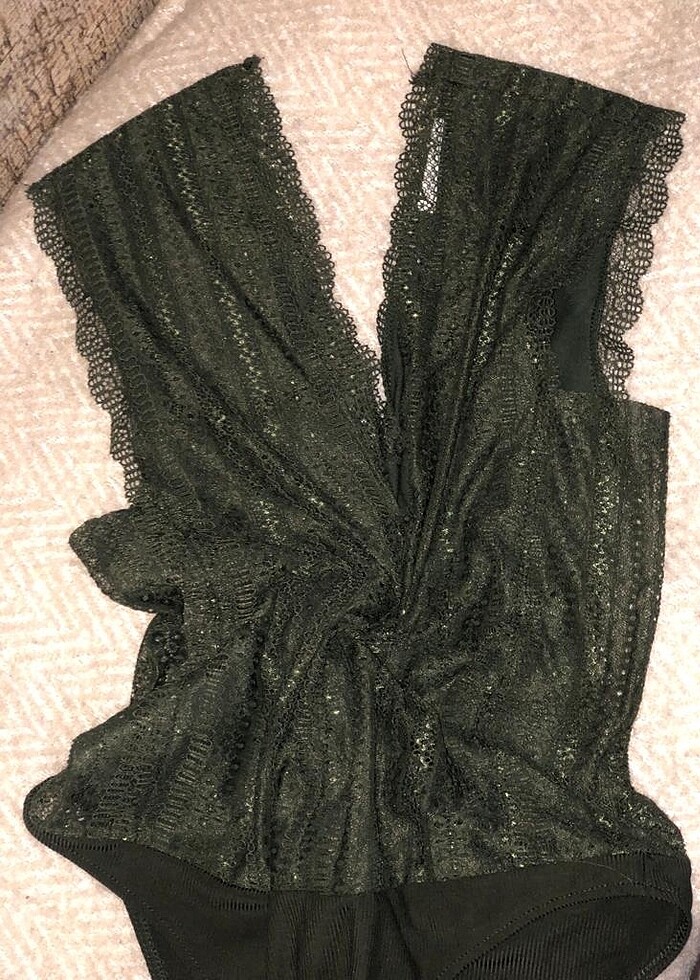 Çıtçıtlı dantelli bady suit - Görsel 2