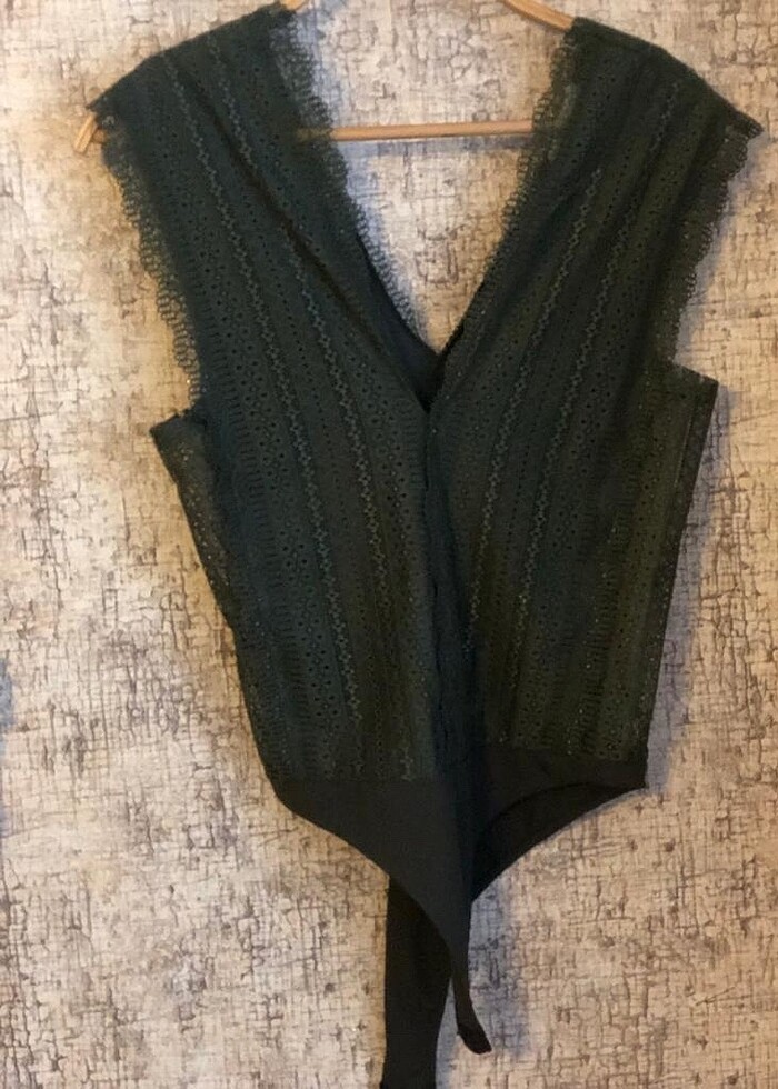 Çıtçıtlı dantelli bady suit - Görsel 4