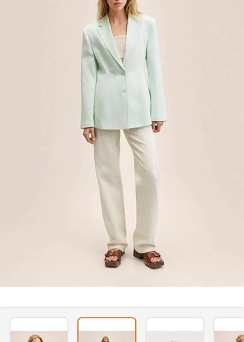Mango mango keten Kadın Blazer