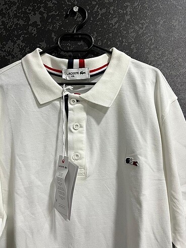 xxl Beden Lacoste Fransa Beyaz Polo Yaka Tişört