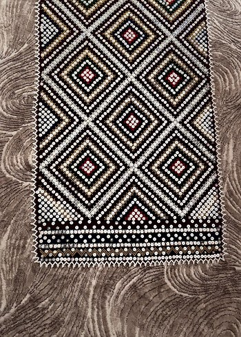 El işlemeli nakışlı öğnük önlük entere saya kilim - Görsel 3
