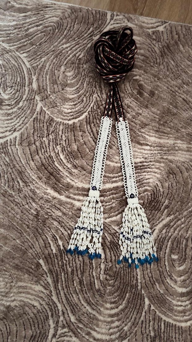 El işlemeli bağ öğnük entere saya kilim üçgöz bağ - Görsel 3