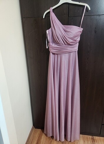 Abiye lila elbise 