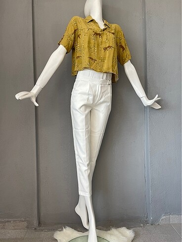36 Beden Crop bluz Safari