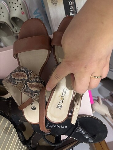 37 Beden camel Renk Taba yılan deri platform topuklu sandalet