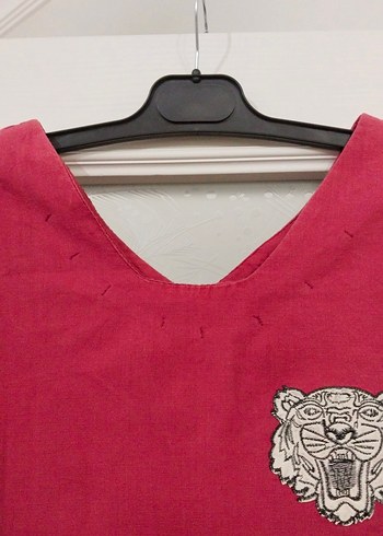 Bohem Bordo V Yaka Hamile Bluz - Görsel 5