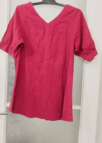 Bohem Bordo V Yaka Hamile Bluz - Görsel 6