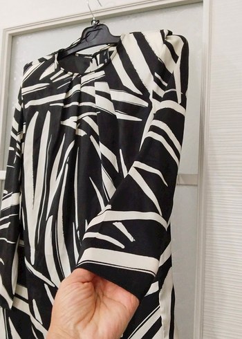 Zebra Desenli Uzun Kollu Hamile Tunik - Görsel 4