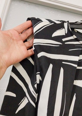 Zebra Desenli Uzun Kollu Hamile Tunik - Görsel 3