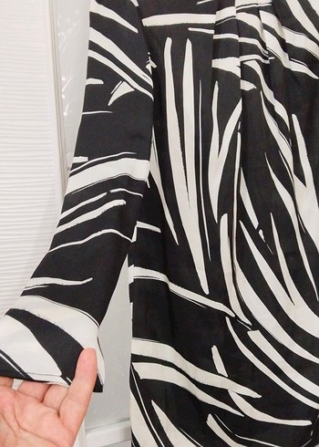 Zebra Desenli Uzun Kollu Hamile Tunik - Görsel 2