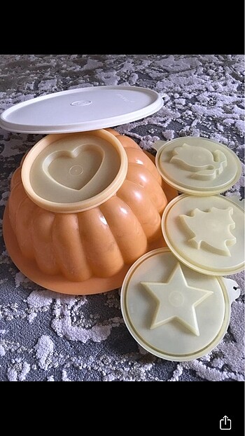 Tupperware desenli orta boy kalıp