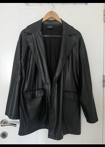 Zara Deri Oversıze Blazer Ceket
