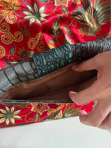 Beden yeşil Renk Guess-seyahat cüzdanlı el çantası