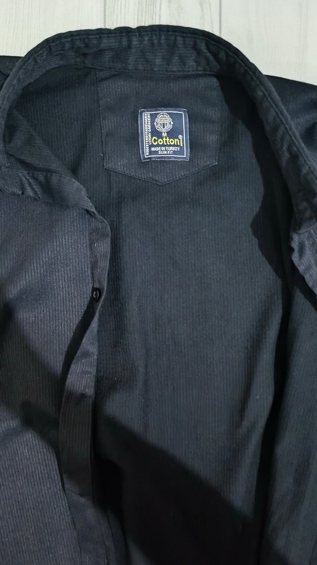 Siyah Uzun Kollu Erkek Gömlek - Görsel 2