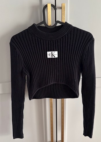 Calvin Klein Jeans Siyah Örgülü Kadın Bluz