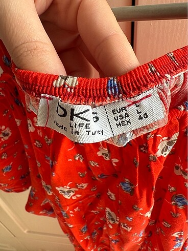 l Beden çeşitli Renk Çiçekli Viskon Elbise