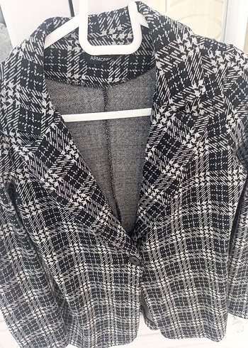 Gri Düğmeli Kadın Ceket - Görsel 2