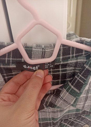 Düğmeli Ekose Desen Mini Kadın Gömlek - Görsel 2