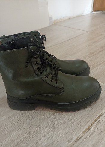 Asker Yeşili Erkek Deri Bot - Görsel 4