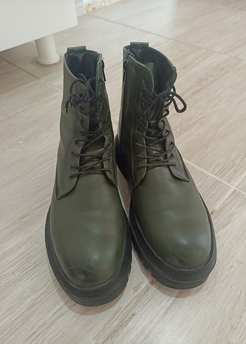 Asker Yeşili Erkek Deri Bot - Görsel 7