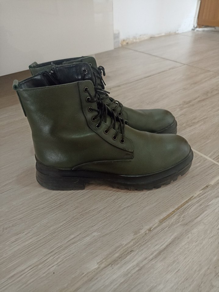 Asker Yeşili Erkek Deri Bot - Görsel 2