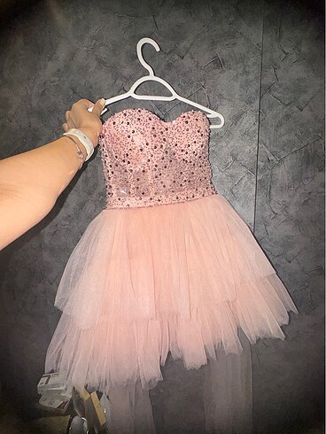 xs Beden Korseli mini prenses elbise