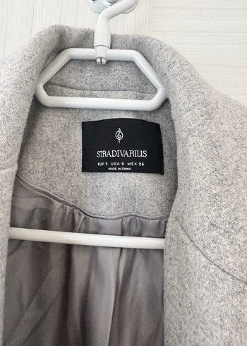 Stradivarius Gri Düğmeli Kaban stradivarius marka