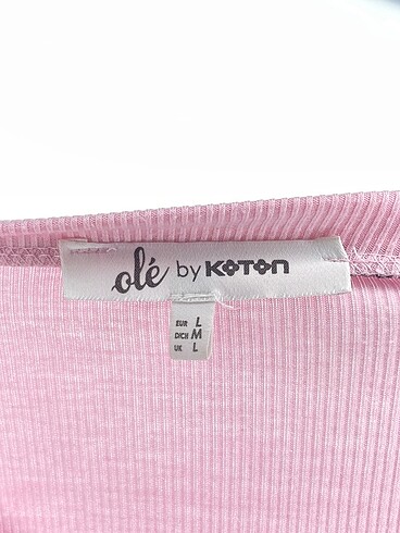 l Beden pembe Renk Koton T-shirt %70 İndirimli.