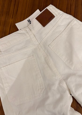 Beyaz Regular Fit Kadın Kot Pantolon - Görsel 4