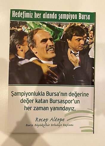  Bursaspor Orijinal Şampiyonluk Dergisi