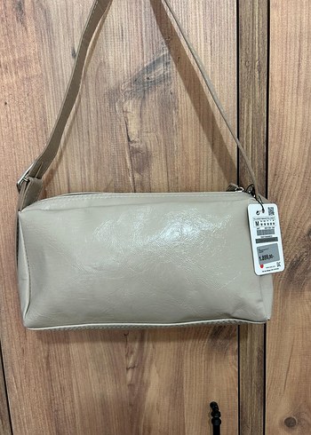 Zara Zara Bej Deri Kadın Omuz Çantası