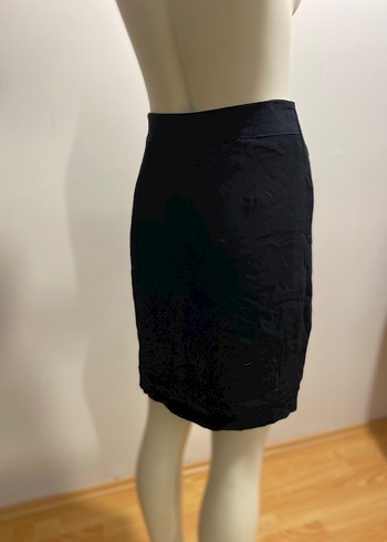 Kadın Siyah Midi Pilili Kalem Etek - Görsel 3