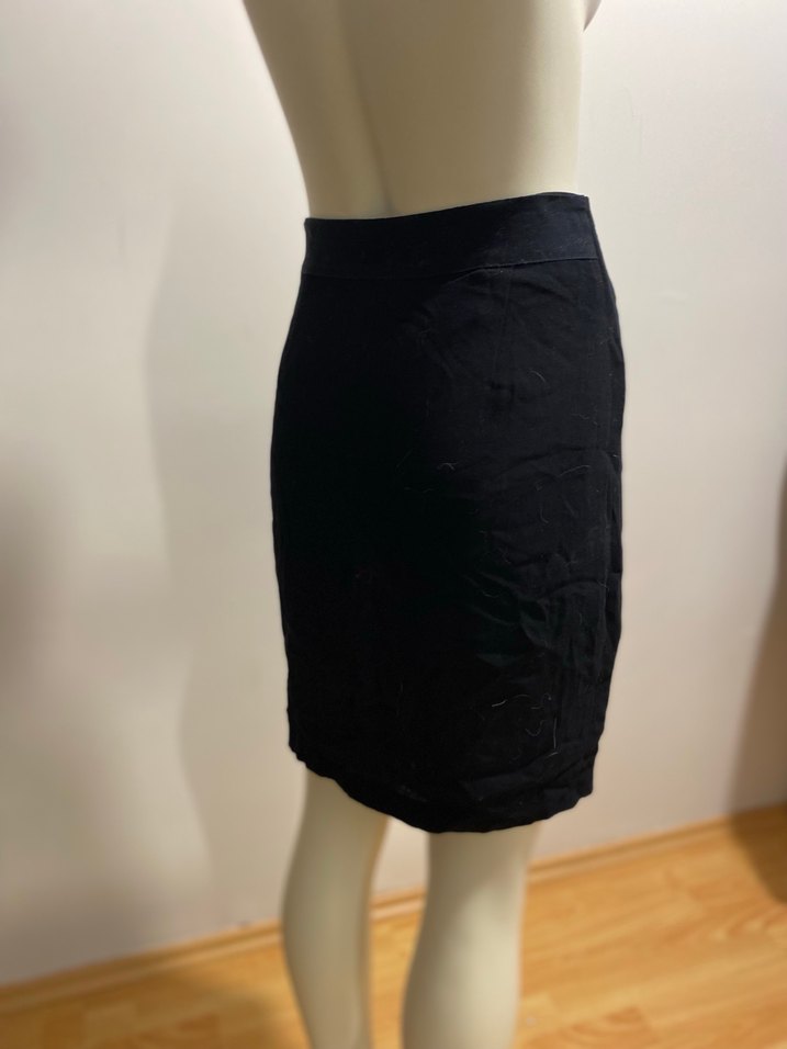 Kadın Siyah Midi Pilili Kalem Etek - Görsel 3