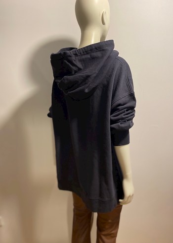 Kapüşonlu Siyah Baskılı Kadın Sweatshirt - Görsel 3