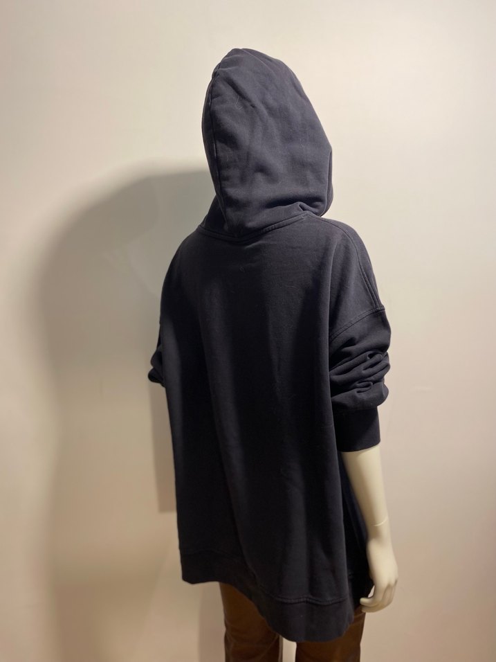 Kapüşonlu Siyah Baskılı Kadın Sweatshirt - Görsel 2