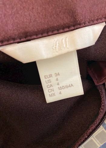 Bordo Uzun Saten Etek - Görsel 5